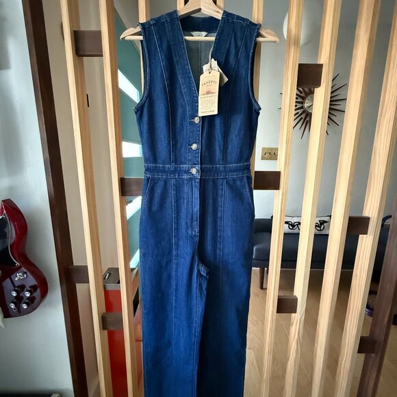 NWT - Denim Giselle Jumpsuit Dusk Dive Wash - Picture 1 of 6